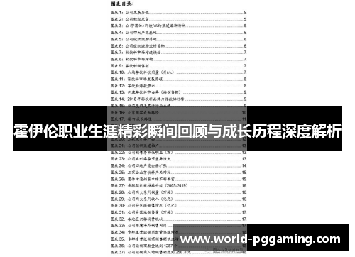 霍伊伦职业生涯精彩瞬间回顾与成长历程深度解析